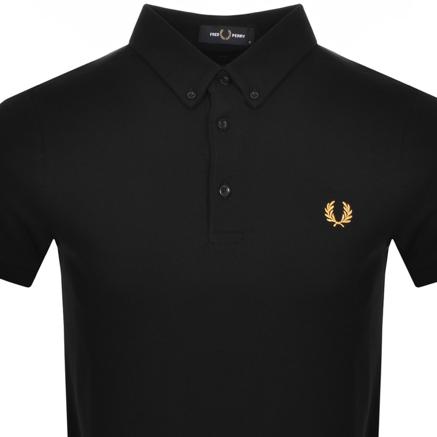 Alternative Image for ProductFred Perry Button Down Polo T Shirt Black2
